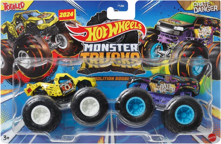 Hot Wheels Monster Trucks Totaled Crate Danger Ozone Bg